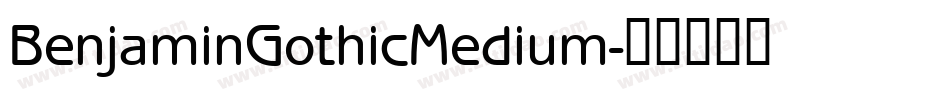 BenjaminGothicMedium字体转换