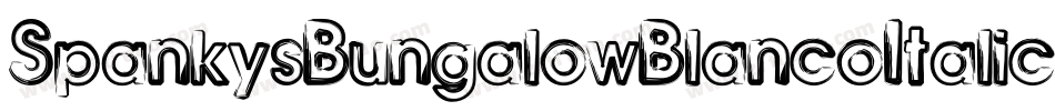 SpankysBungalowBlancoItalico-j9R9字体转换