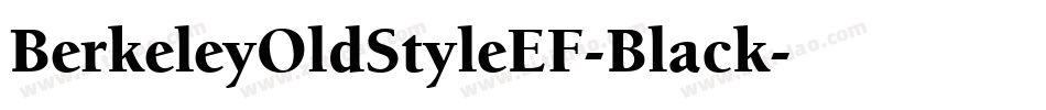BerkeleyOldStyleEF-Black字体转换