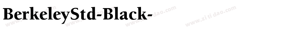 BerkeleyStd-Black字体转换