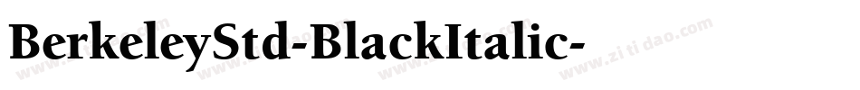 BerkeleyStd-BlackItalic字体转换