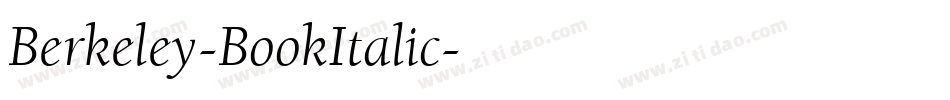 Berkeley-BookItalic字体转换