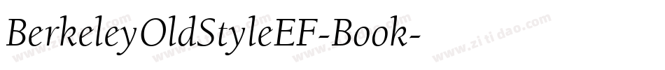 BerkeleyOldStyleEF-Book字体转换