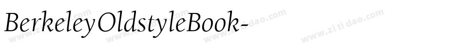 BerkeleyOldstyleBook字体转换