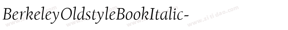 BerkeleyOldstyleBookItalic字体转换