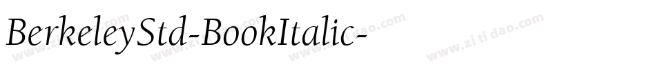 BerkeleyStd-BookItalic字体转换