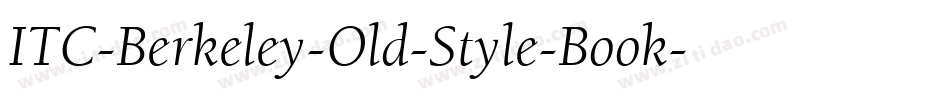 ITC-Berkeley-Old-Style-Book字体转换