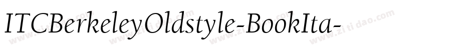 ITCBerkeleyOldstyle-BookIta字体转换