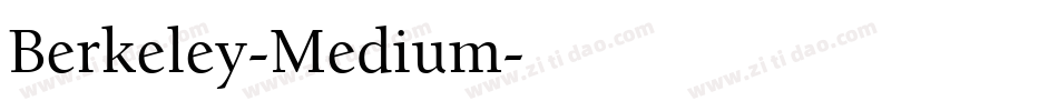 Berkeley-Medium字体转换