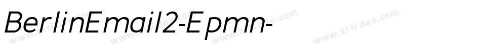 BerlinEmail2-Epmn字体转换