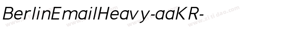 BerlinEmailHeavy-aaKR字体转换