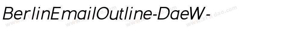 BerlinEmailOutline-DaeW字体转换