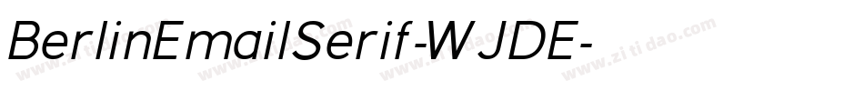 BerlinEmailSerif-WJDE字体转换