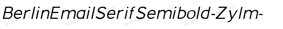 BerlinEmailSerifSemibold-Zy1m字体转换