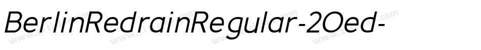 BerlinRedrainRegular-2Oed字体转换