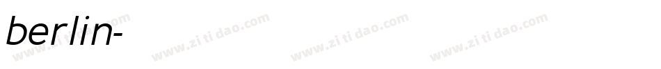 berlin字体转换