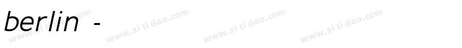 berlin字体字体转换