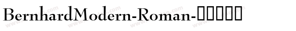 BernhardModern-Roman字体转换