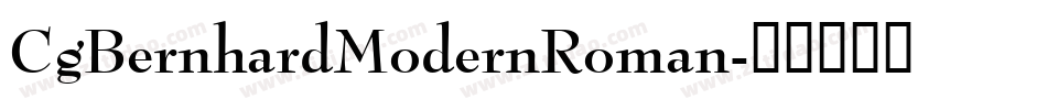 CgBernhardModernRoman字体转换