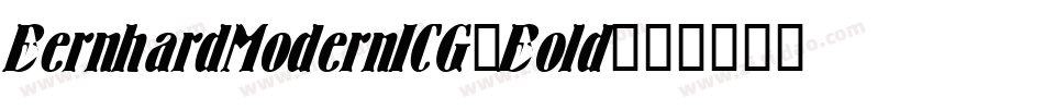 BernhardModernICG-Bold字体转换