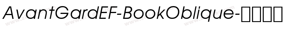 AvantGardEF-BookOblique字体转换