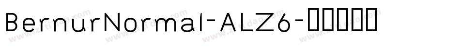 BernurNormal-ALZ6字体转换