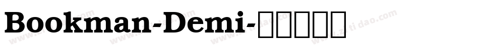 Bookman-Demi字体转换