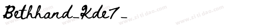Bethhand-Kde7字体转换
