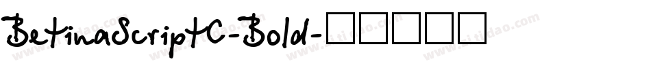 BetinaScriptC-Bold字体转换