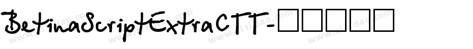 BetinaScriptExtraCTT字体转换