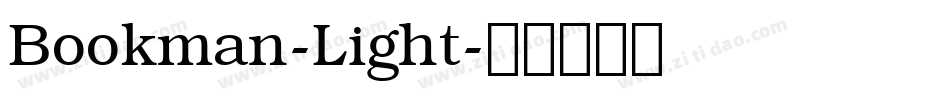 Bookman-Light字体转换