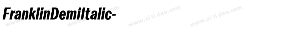 FranklinDemiItalic字体转换