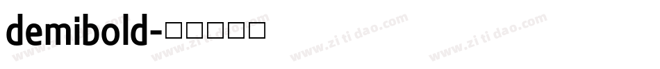 demibold字体转换