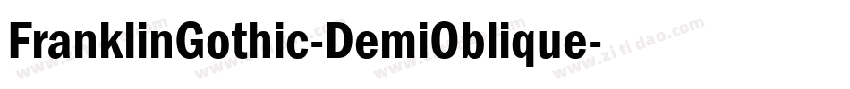 FranklinGothic-DemiOblique字体转换
