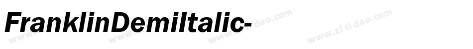 FranklinDemiItalic字体转换