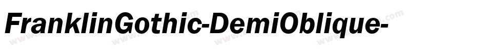 FranklinGothic-DemiOblique字体转换