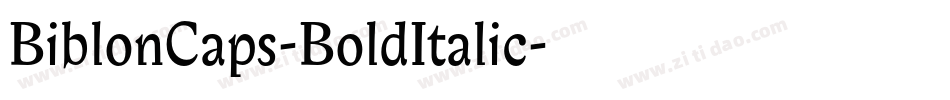 BiblonCaps-BoldItalic字体转换