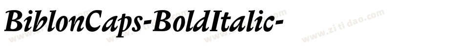 BiblonCaps-BoldItalic字体转换