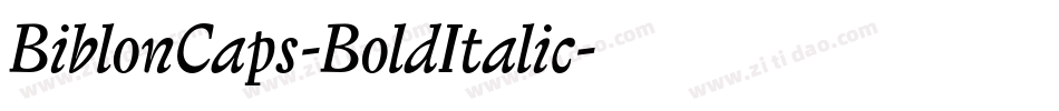 BiblonCaps-BoldItalic字体转换