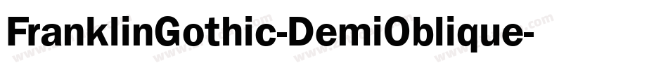FranklinGothic-DemiOblique字体转换