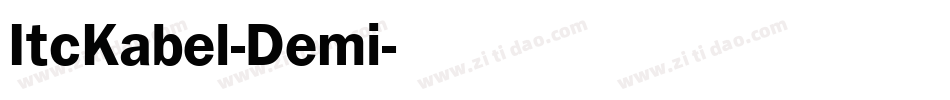 ItcKabel-Demi字体转换
