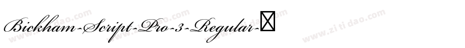 Bickham-Script-Pro-3-Regular字体转换