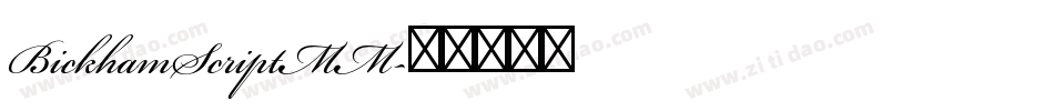 BickhamScriptMM字体转换