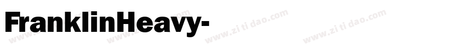 FranklinHeavy字体转换