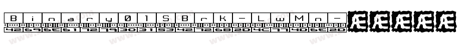 Binary01SBrk-LwMn字体转换