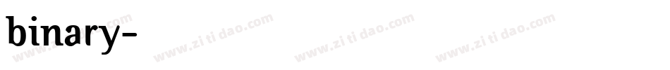 binary字体转换