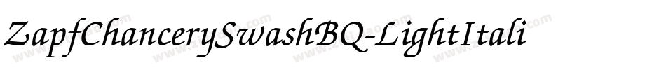ZapfChancerySwashBQ-LightItalic字体转换