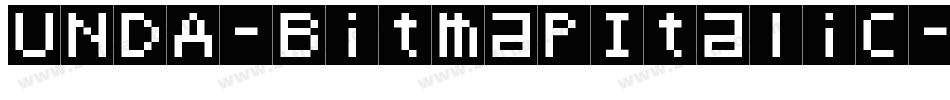 UNDA-BitmapItalic字体转换