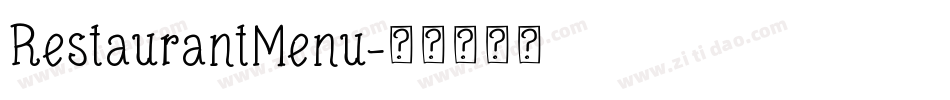 RestaurantMenu字体转换