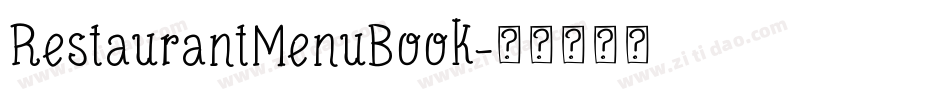 RestaurantMenuBook字体转换